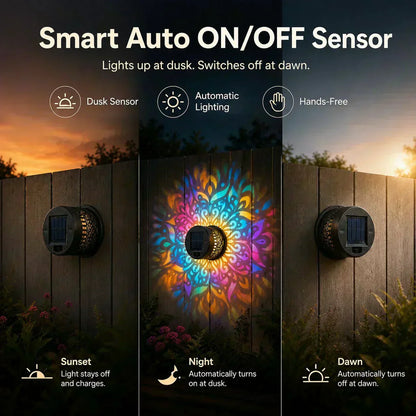 🌀💥Köp 1, få 1 gratis🌞💡 Solcellsdriven projektionslampa för inredning
