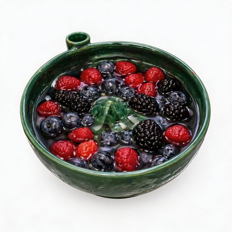 🍓 65 % RABATT JUST NU!🔥 Bärvirvel skölj- och serveringsskål med dubbelfungerande durkslagsdesign, halksäker botten – perfekt för sköljning, avrinning och servering av bär eller snacks 🥣
