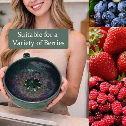 🍓 65 % RABATT JUST NU!🔥 Bärvirvel skölj- och serveringsskål med dubbelfungerande durkslagsdesign, halksäker botten – perfekt för sköljning, avrinning och servering av bär eller snacks 🥣