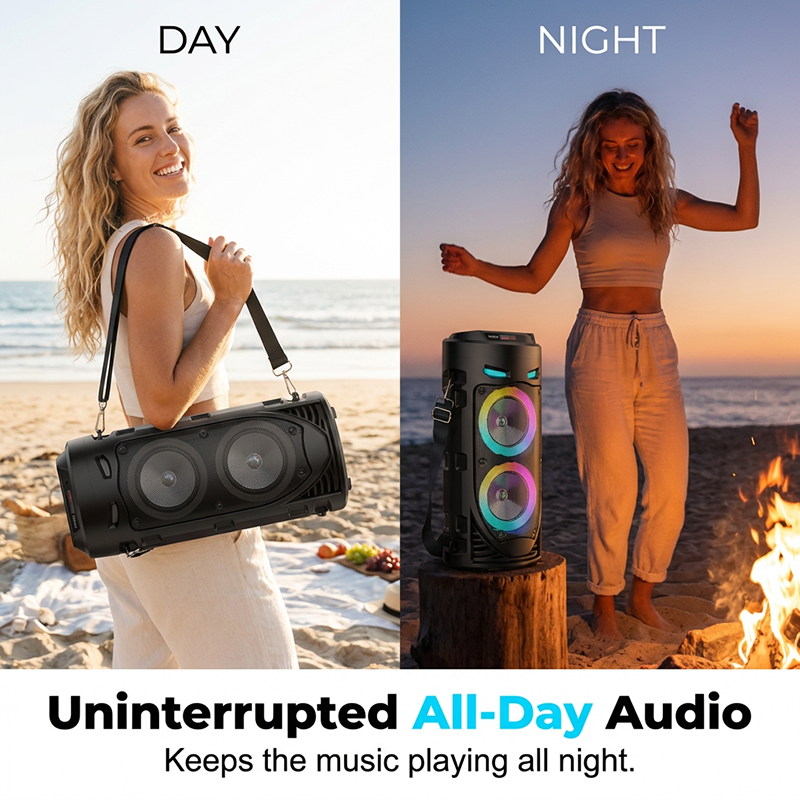 🔥📢Bärbar Bluetooth-högtalare med trådbunden mikrofon