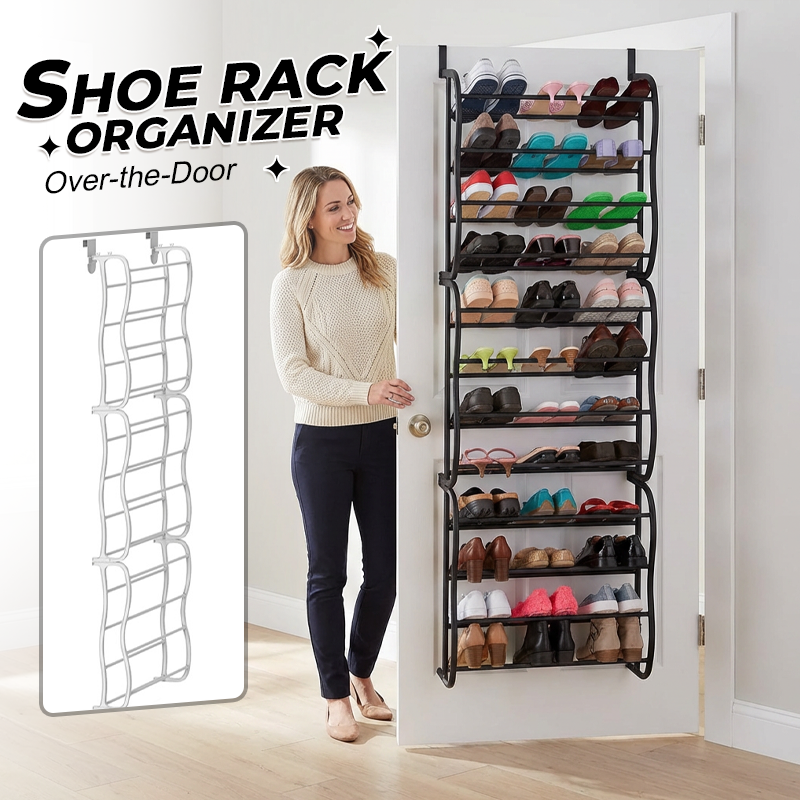 👟 50% RABATT NU! 🚪 Dörrhängande Skoförvaring – Inga Verktyg – Maximerar Utrymmet – Perfekt för Lägenheter & Små Hallar 🏠