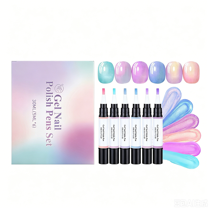 💅✨ 6-delat gellackspennset – Vrid & måla felfria naglar utan grundlack!
