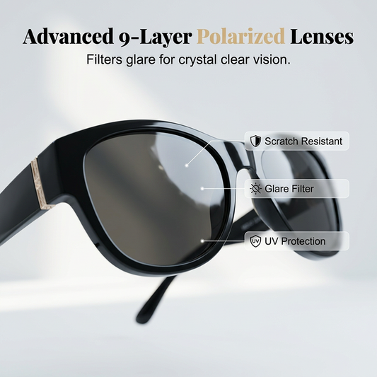 👓✨ Solglasögon med stor båge för damer – skyddar effektivt mot UV-strålning och bländning ✅ Kan bäras över vanliga glasögon ☀️ Snyggt solskydd som ger maximal komfort i solen ✨