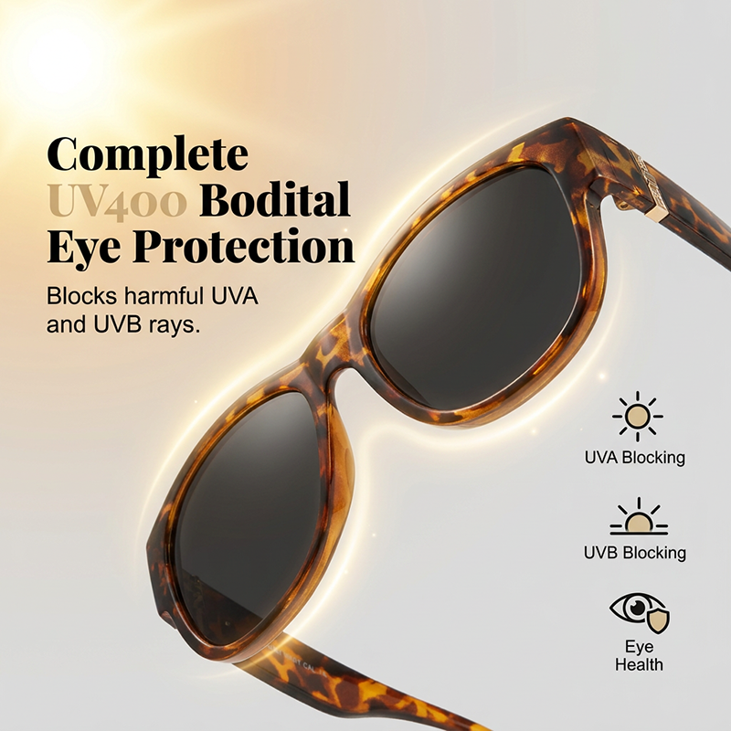 👓✨ Solglasögon med stor båge för damer – skyddar effektivt mot UV-strålning och bländning ✅ Kan bäras över vanliga glasögon ☀️ Snyggt solskydd som ger maximal komfort i solen ✨
