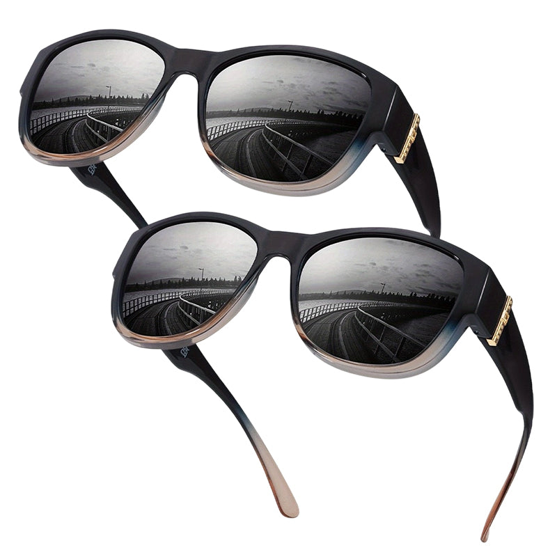 👓✨ Solglasögon med stor båge för damer – skyddar effektivt mot UV-strålning och bländning ✅ Kan bäras över vanliga glasögon ☀️ Snyggt solskydd som ger maximal komfort i solen ✨