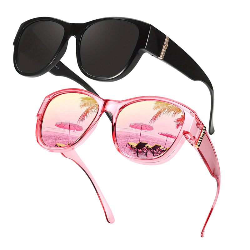 👓✨ Solglasögon med stor båge för damer – skyddar effektivt mot UV-strålning och bländning ✅ Kan bäras över vanliga glasögon ☀️ Snyggt solskydd som ger maximal komfort i solen ✨
