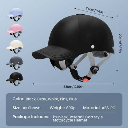 🔥50% RABATT på utvalda produkter🎉Unisex Motorcykelhjälm i Basebollkeps-stil
