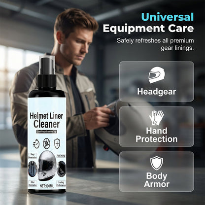 Rengörings- och luktneutraliserande spray för hjälmfoder