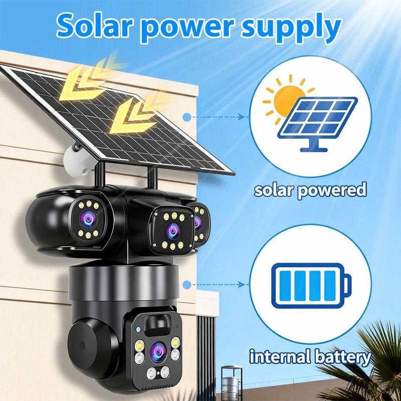 💥50% RABATT 🔒 Smart solcellskamera ☀️ Flera vinklar, 24/7 övervakning & helt utan kablar – trygghet för hemmet 🏡