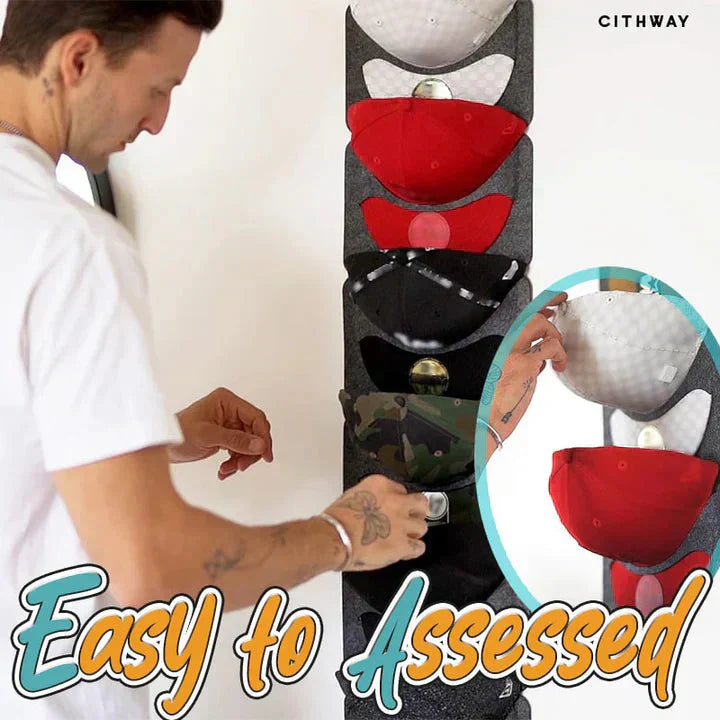 🔥🧢 50% Rabatt!🎩 Hanging Hat Rack with 14 Pockets – Keeps hats in shape, no creases. Space‑saving, easy to hang. Perfect for caps & sun hats! 🏠✨