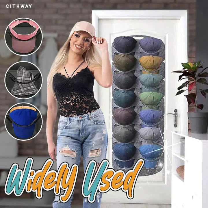 🔥🧢 50% Rabatt!🎩 Hanging Hat Rack with 14 Pockets – Keeps hats in shape, no creases. Space‑saving, easy to hang. Perfect for caps & sun hats! 🏠✨