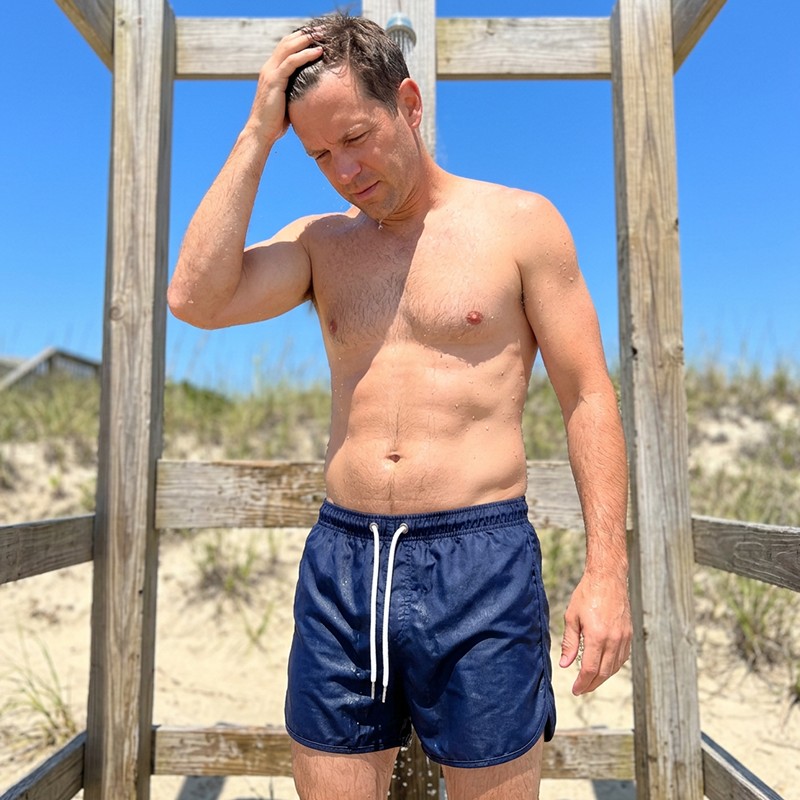 ❄️Begränsat erbjudande med 50% rabatt! 🌊 Snabbtorkande badbyxor för män - Lätta strandshorts med resår i midjan, perfekta för semester, poolen och sommarkläder.