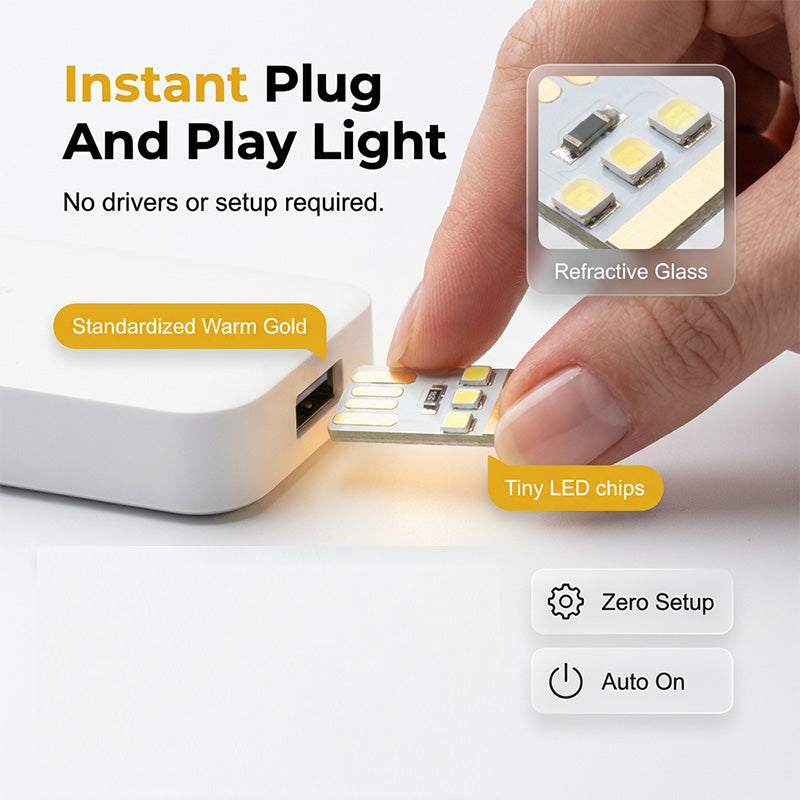 Mini bärbar USB LED-nattlampa