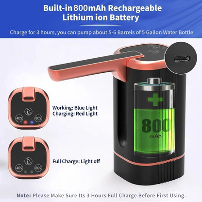 🚰 50% RABATT NU! 💧 Automatisk Dispenserpump – Uppladdningsbar, Tyst & Passar Standardflaskor 🏠