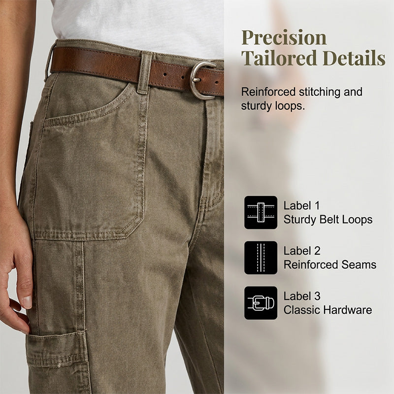 👖 50% RABATT NU! 🌿 Damcargo-capris med avslappnad passform – Rymliga nyttofickor, andningsbart tyg & bekväm silhuett✨