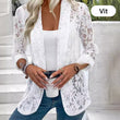 🌸🧥 Blommig spetsjacka med urholkad design
