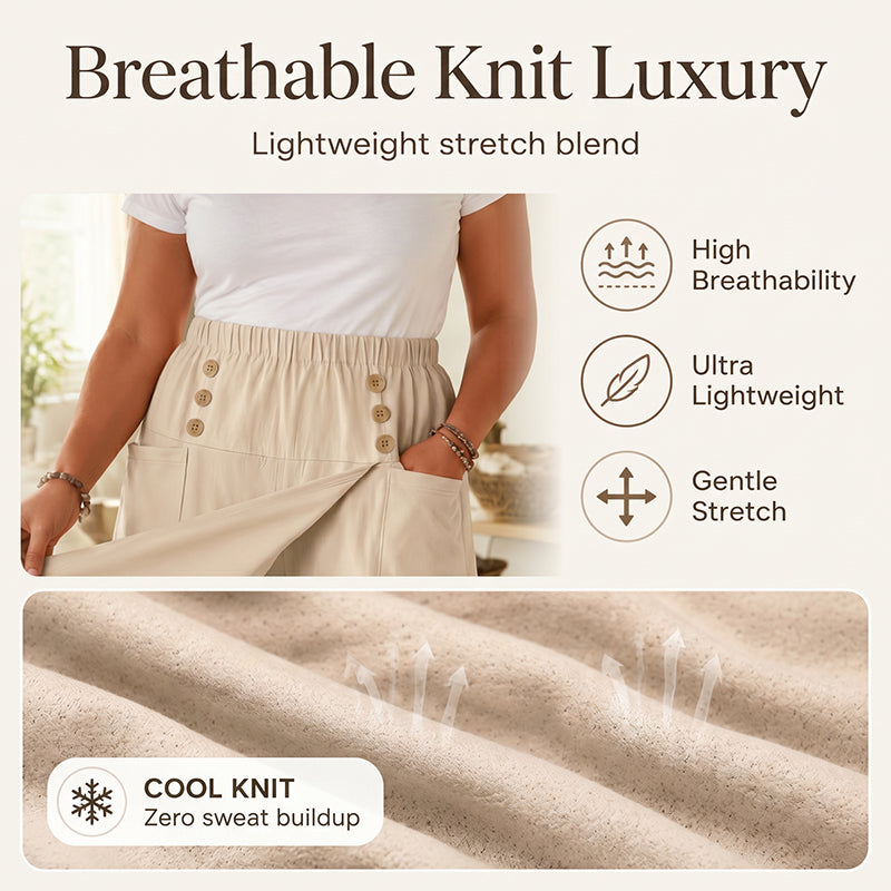 Asymmetriska wrap-shorts i knälängd för damer