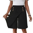 Asymmetriska wrap-shorts i knälängd för damer