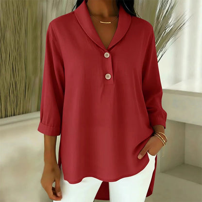 👚🌸 Avslappnad enfärgad topp