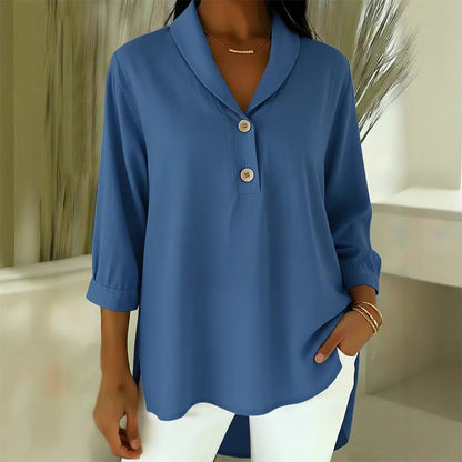 👚🌸 Avslappnad enfärgad topp