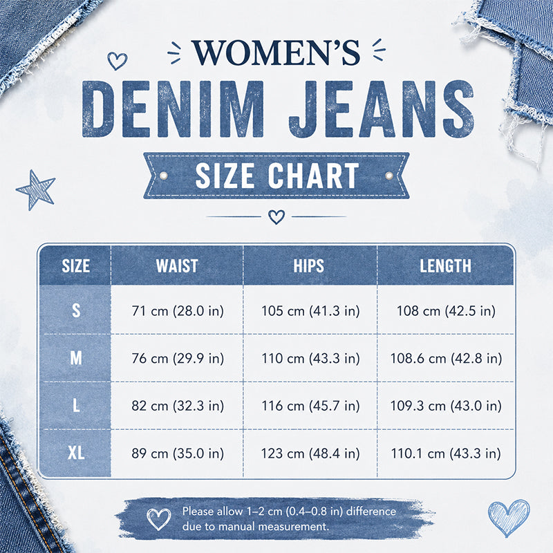 ⌛Tidsbegränsat erbjudande – Damjeans med asymmetrisk midja och vida ben
