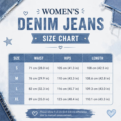 ⌛Tidsbegränsat erbjudande – Damjeans med asymmetrisk midja och vida ben