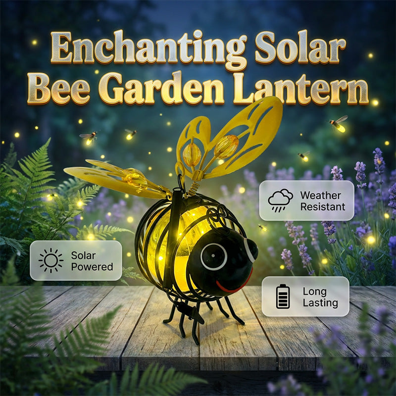 🐝 50% RABATT NU! ☀️ Solcellsdriven Hängande Bilampa – Charmig Bi-design med Hjärtformade Vingar – Perfekt för Trädgård & Bil 🌸