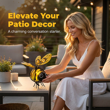 🐝 50% RABATT NU! ☀️ Solcellsdriven Hängande Bilampa – Charmig Bi-design med Hjärtformade Vingar – Perfekt för Trädgård & Bil 🌸