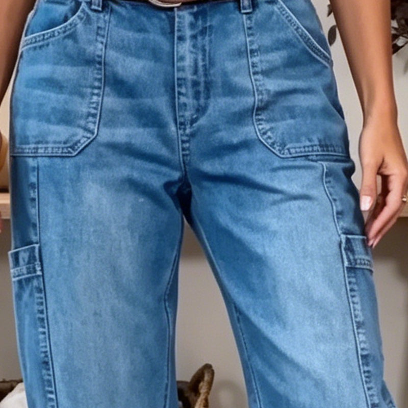📢Mellanårsrea: 50 % rabatt – endast under en begränsad tid ⏰Korta, stretchiga jeansbyxor för dam i casual-stil