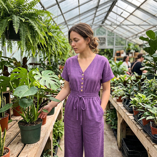⌛Tidsbegränsat erbjudande – Jumpsuit med V-ringning för damer som framhäver midjan