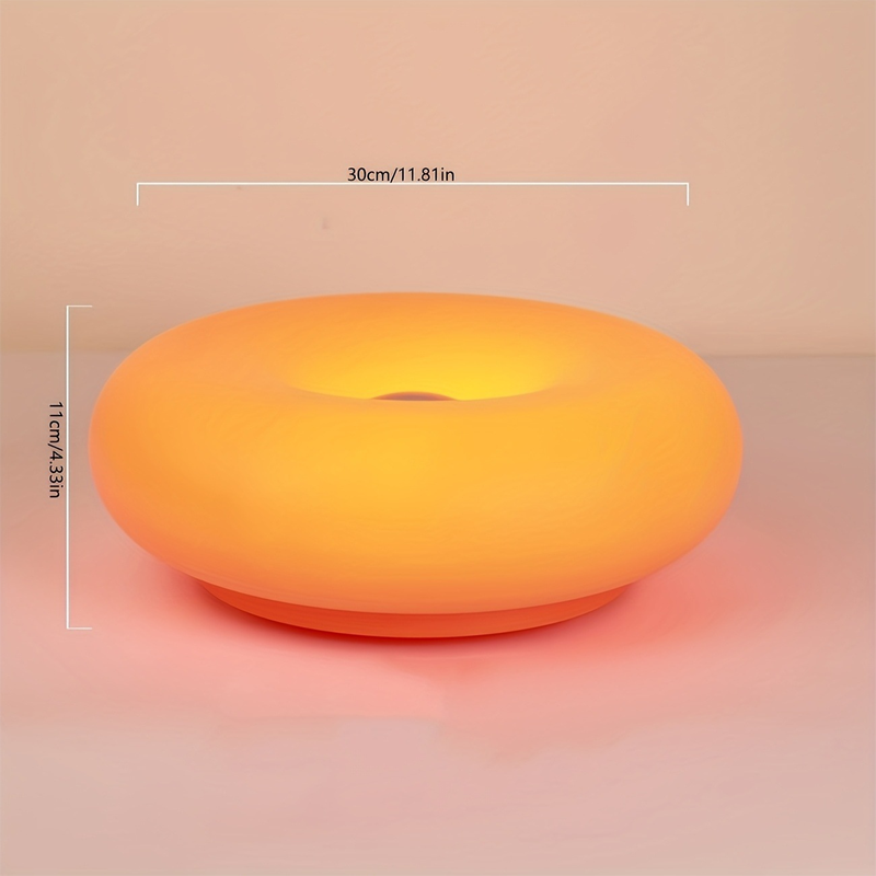 LED-bordslampa med donut-form och pekstyrning