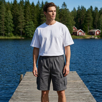 🚶 Mångsidiga lastshorts för män – Perfekta för vandring, camping och vardagspendling