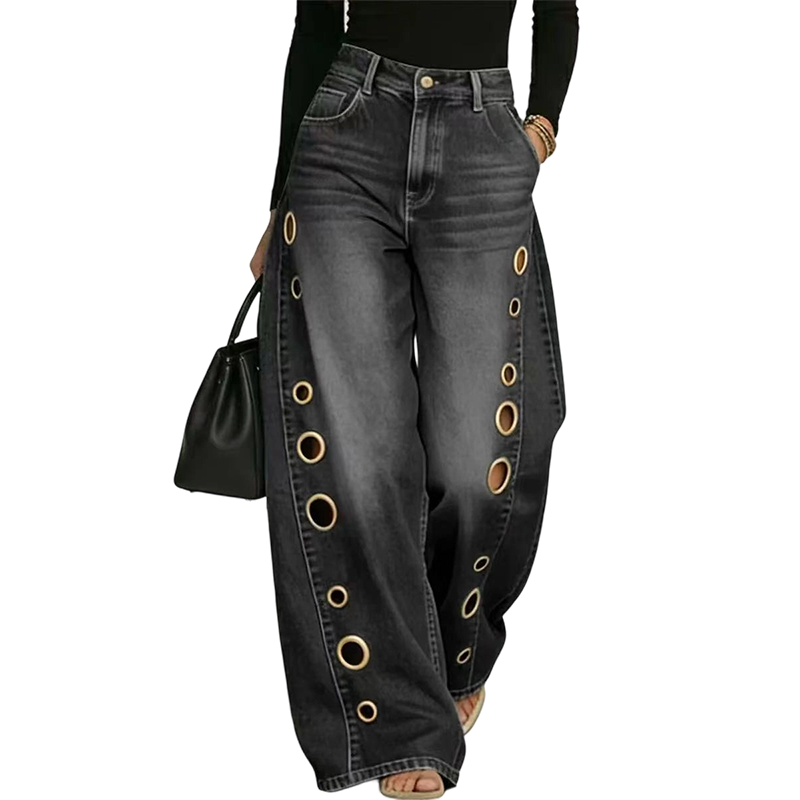 📢📢50% RABATT!! ⏰ Damjeans med Vida Ben och Nit-detaljer