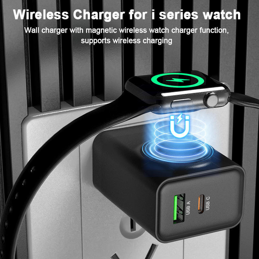 🎉 Ny storsäljare — Över 50 000 sålda! 🔌 Trådlös 3-i-1-väggladdare för klockor – 30 W snabbladdning och magnetisk dockningsstation ⚡