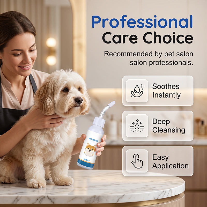 🐶50% RABATT NU! 🧴 Skonsam Husdjursöronrengöring – Lindrar Klåda & Tar Bort Vax och Dålig Lukt – Perfekt för Hundar & Katter 🐱