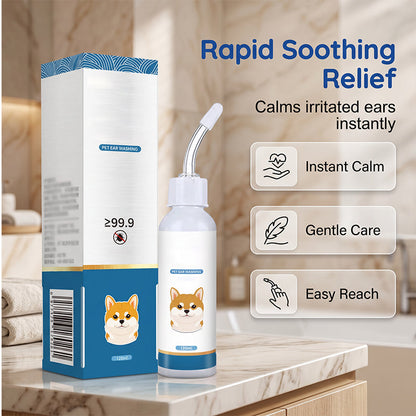 🐶50% RABATT NU! 🧴 Skonsam Husdjursöronrengöring – Lindrar Klåda & Tar Bort Vax och Dålig Lukt – Perfekt för Hundar & Katter 🐱