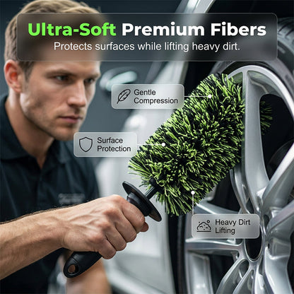 🧽 50% RABATT NU! Fälgborste för djuprengöring – når in i fälgbanor, bromsok & trånga utrymmen – repfri rengöring för alla fälgar 🚗✨