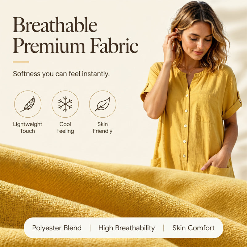 Jumpsuit för damer i ledig stil med korta ärmar och vida ben