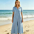 Jumpsuit för damer i ledig stil med korta ärmar och vida ben