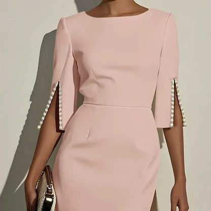 👗🌸 Elegant rakt skuren klänning i bekväm passform