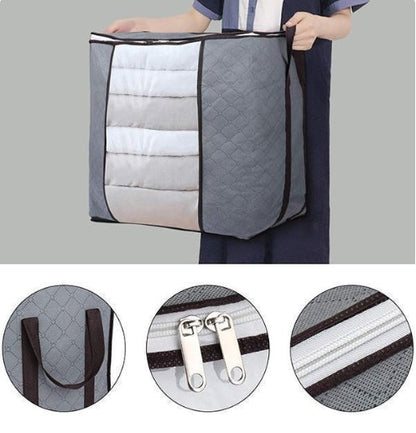 🧺 50% RABATT NU! Quiltförvaringsväska – klar fönsterdesign, tvåvägsdragkedja & stor kapacitet – perfekt för säsongsförvaring 🛏️✨