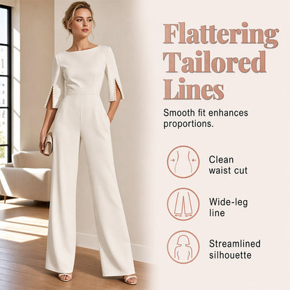 ✨Elegant, smal jumpsuit med pärldekoration