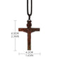 Collar de madera con cruz de Jesús