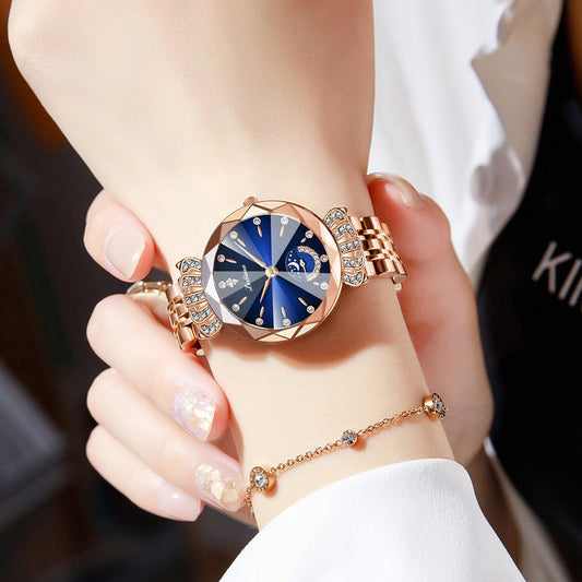 Reloj de moda Diamond Moon Star para mujer