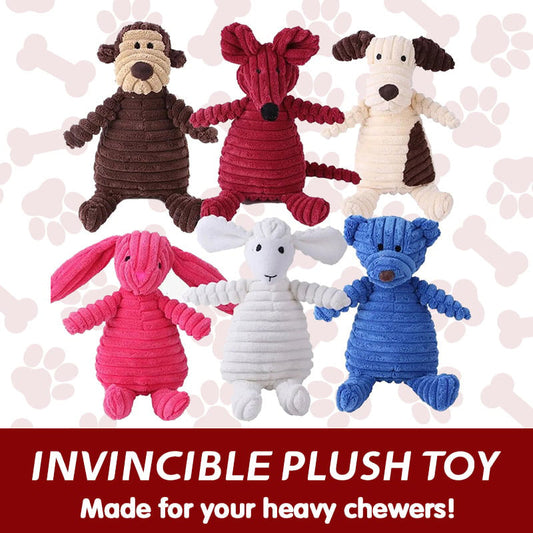 🎁[El mejor regalo para mascotas]🎁 Juguete de peluche chirriante e indestructible para masticadores agresivos